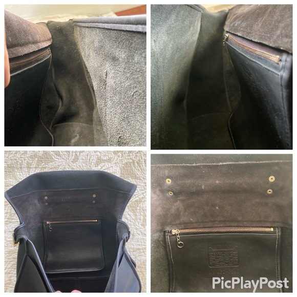 RARE Vintage 80’s Collector Condition Coach Courier Bag # 9800 in Black Leather. - Picture 13 of 16